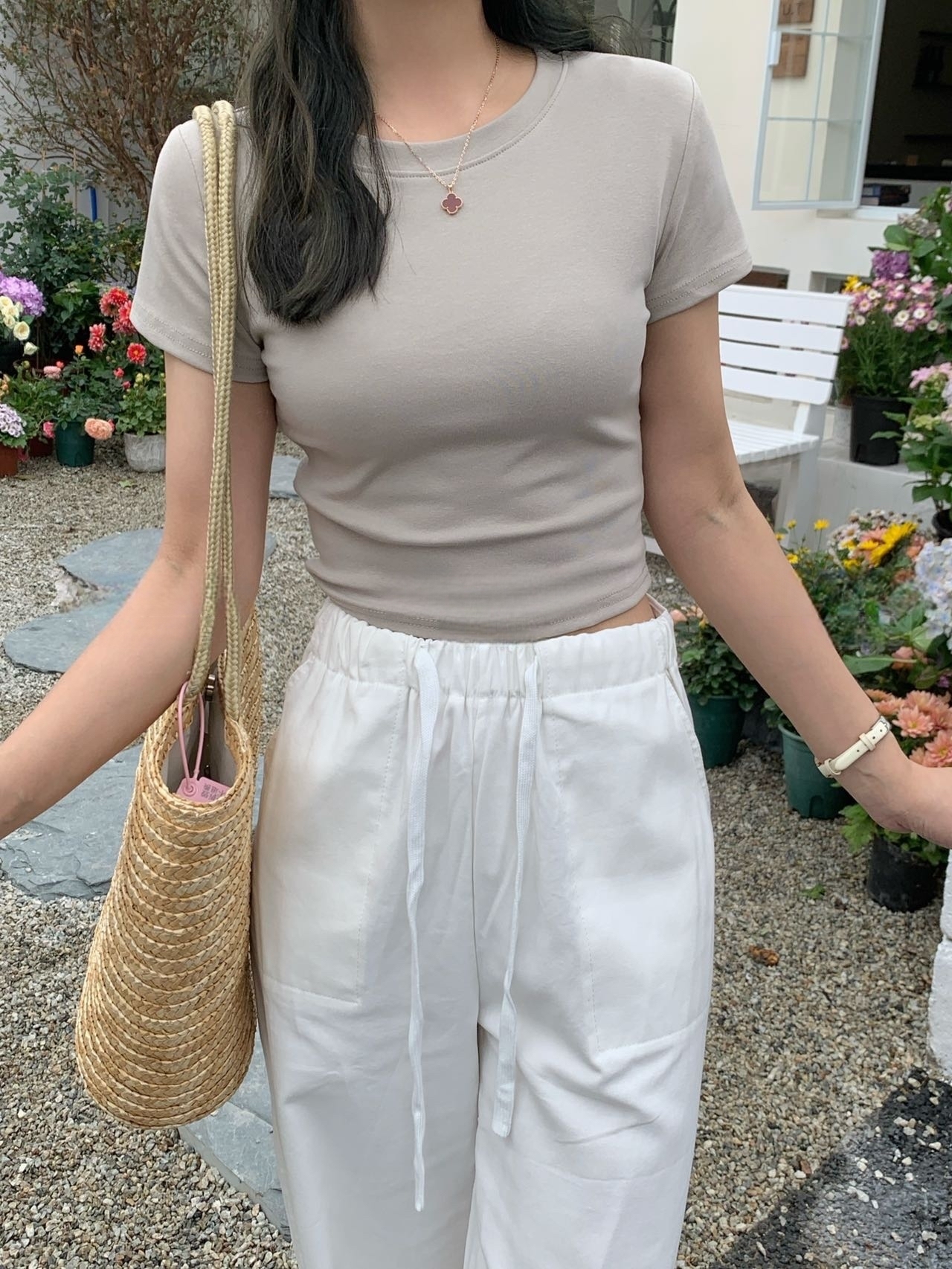 【跑量福利价】Jelly Buny Daily Plain Padded Crop Tee (Removable) 自带胸垫果冻纯色短款Tee(胸垫可拆卸) 【 8 Colours 】