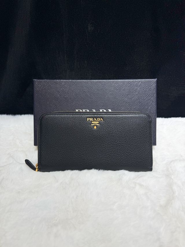 PRADA ウォレット Prada zip wallet 5140/pebb/blk/g | Q's Shop