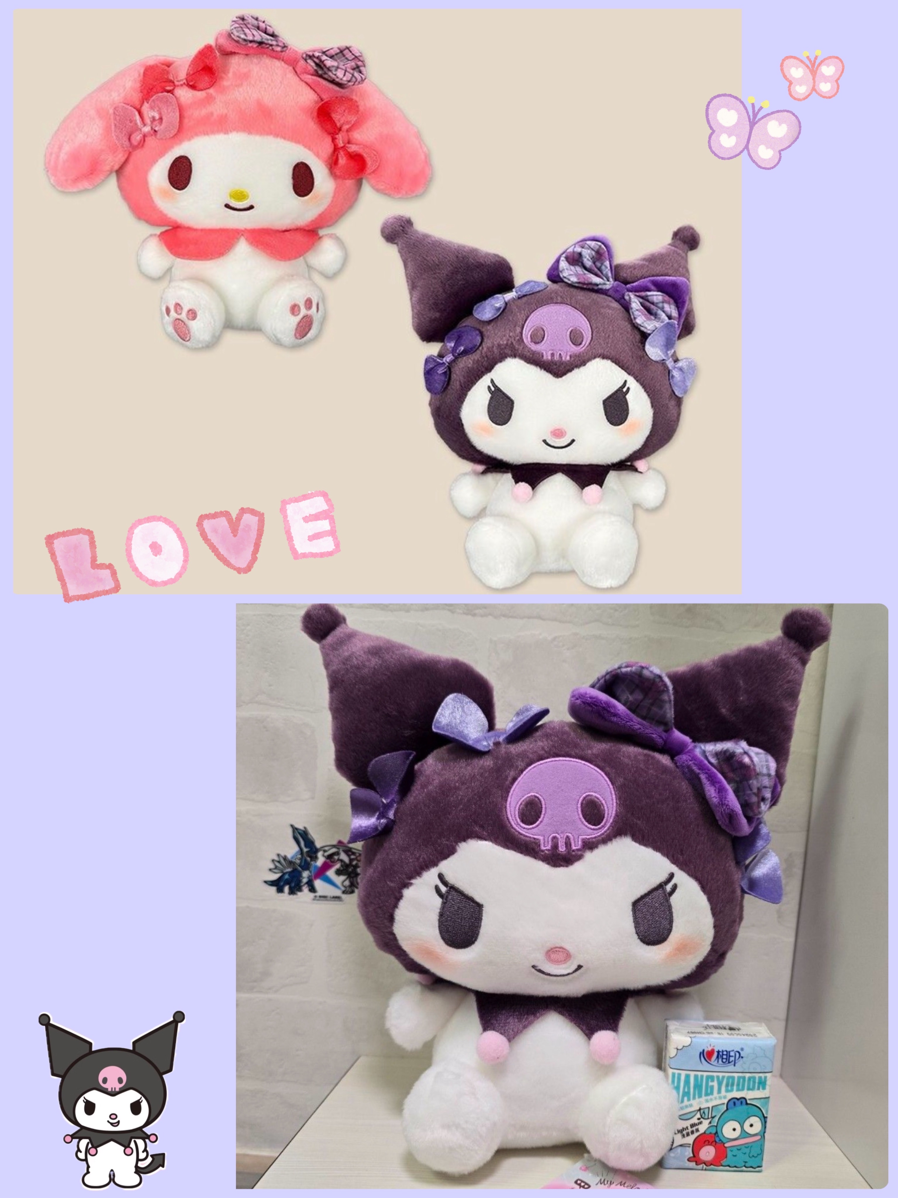 ☆現貨☆日本直送 Sanrio 紫色蝴蝶結Kuromi公仔