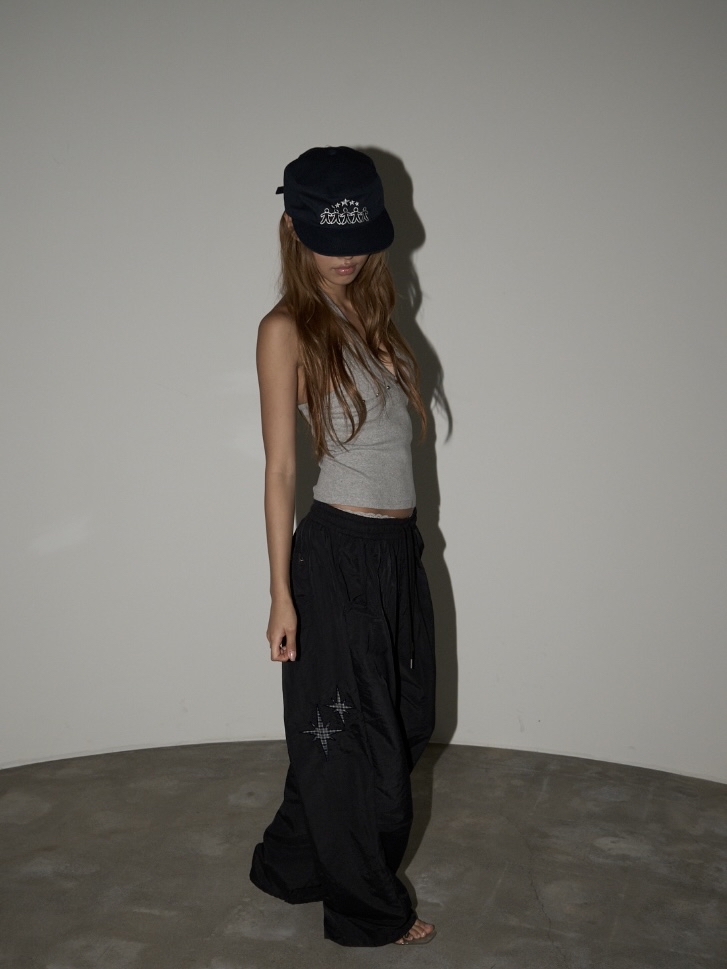 Star Embellished Nylon Pants