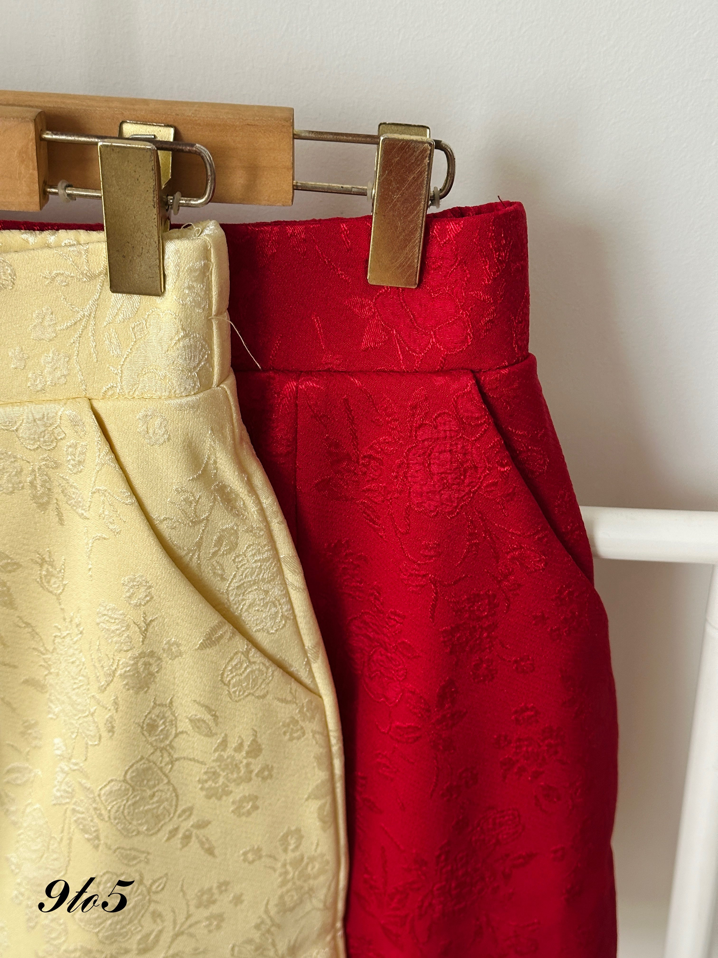 D2307 Puff Sleeve Cheongsam Matching Set - 3 Colors