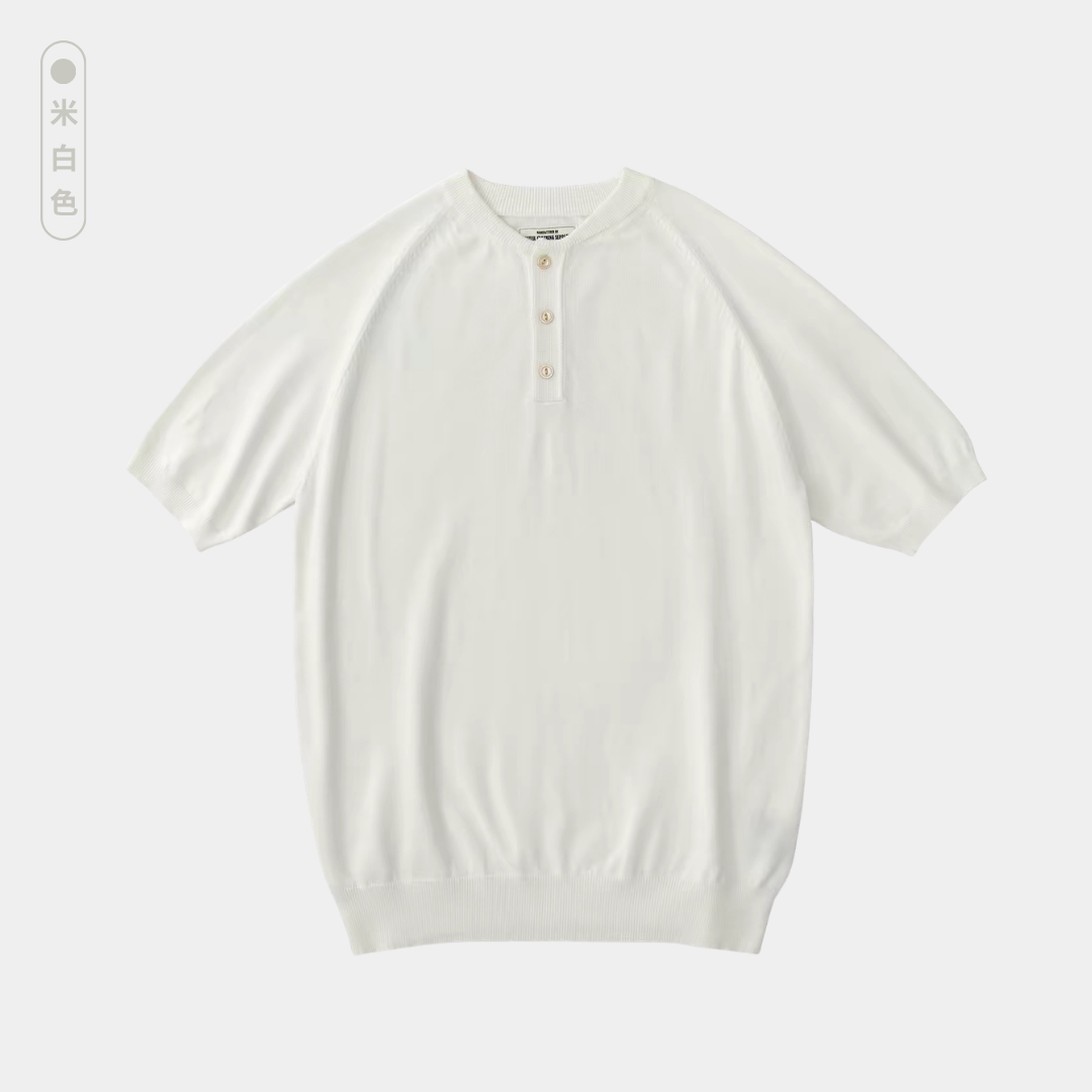 針織亨利短袖