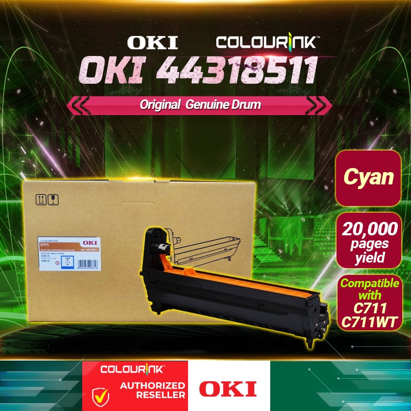 💢CLEAR STOCK 💢 OKI 44318510 44318511 Cyan Magenta Original Genuine Drum  C711 C711WT
