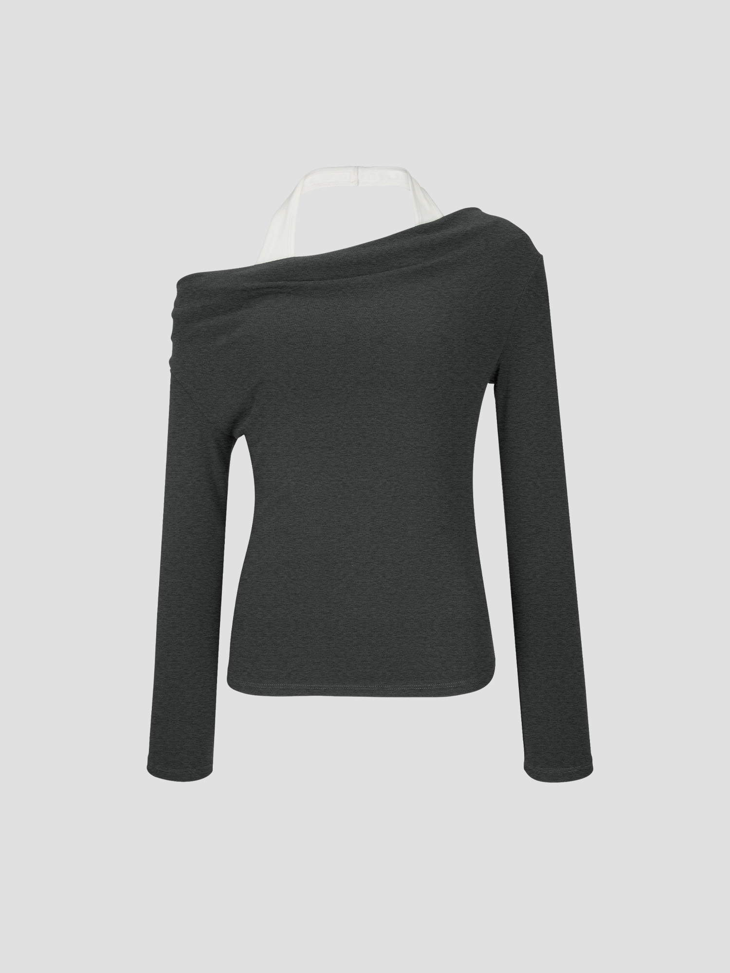 預購_Off Shoulder Halter Neck Layered T-shirt by Conch