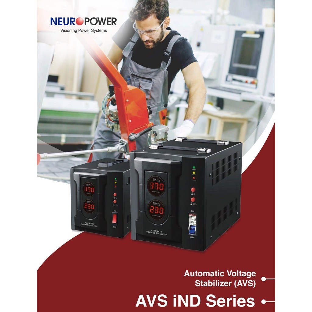 NeuroPower 1KVA 3KVA Industrial Auto Voltage Stablizer AVR Auto Voltage Regulator AVS-R1KE AVS-R3KE Neuro Power