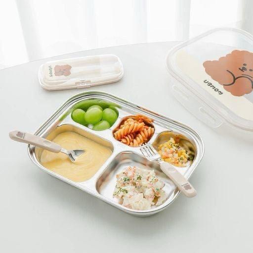 Ubmom萌萌狗不銹鋼防漏餐盒