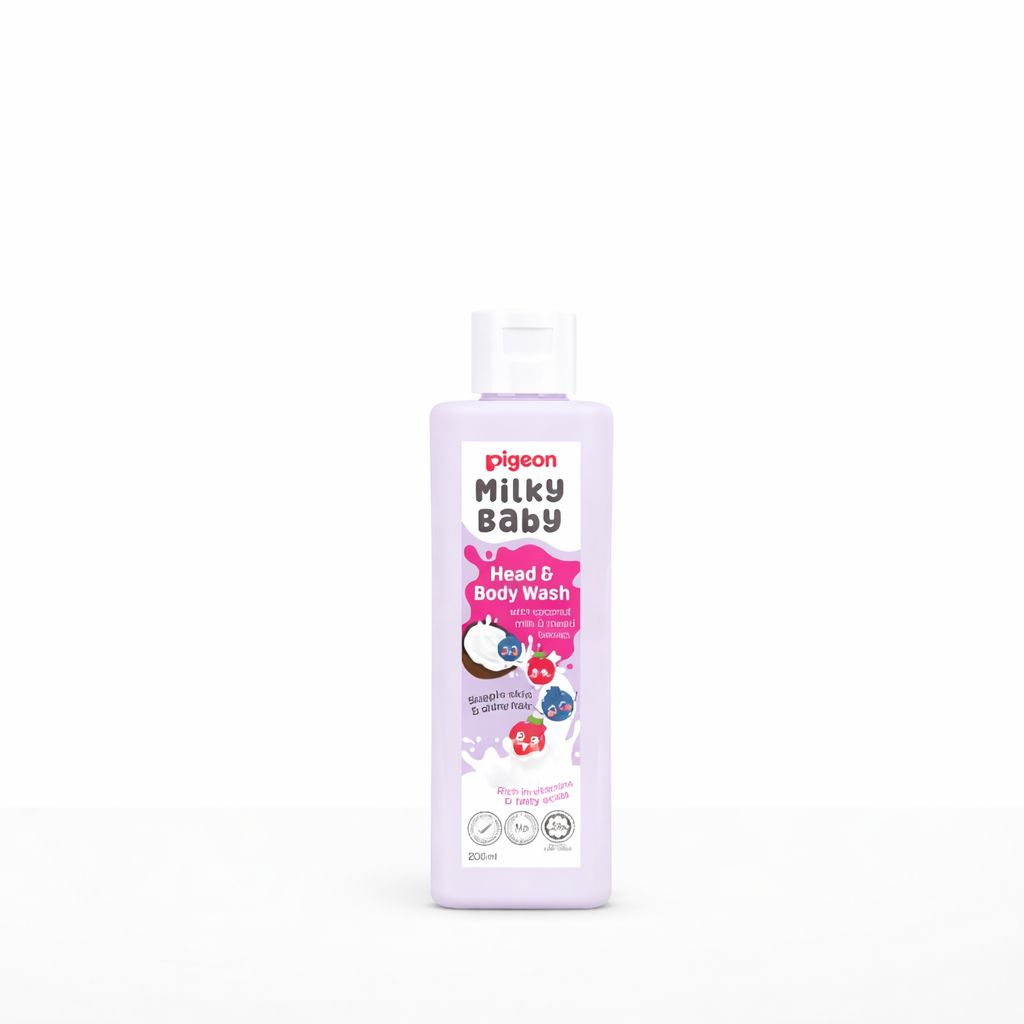 [Halal] Pigeon Milky Baby Head and Body Wash 200ml