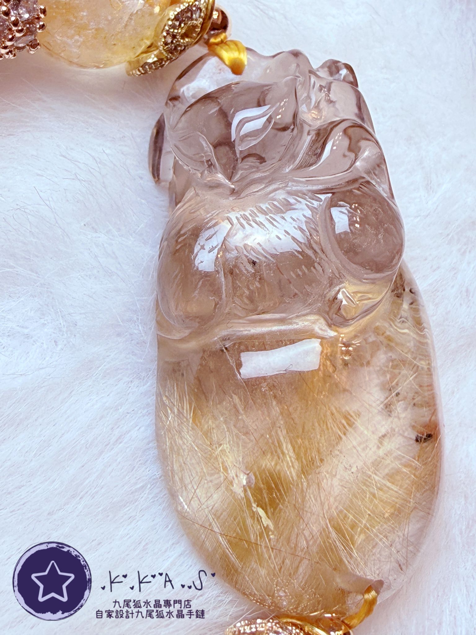 K00495 金髮晶狐 自家設計手鏈