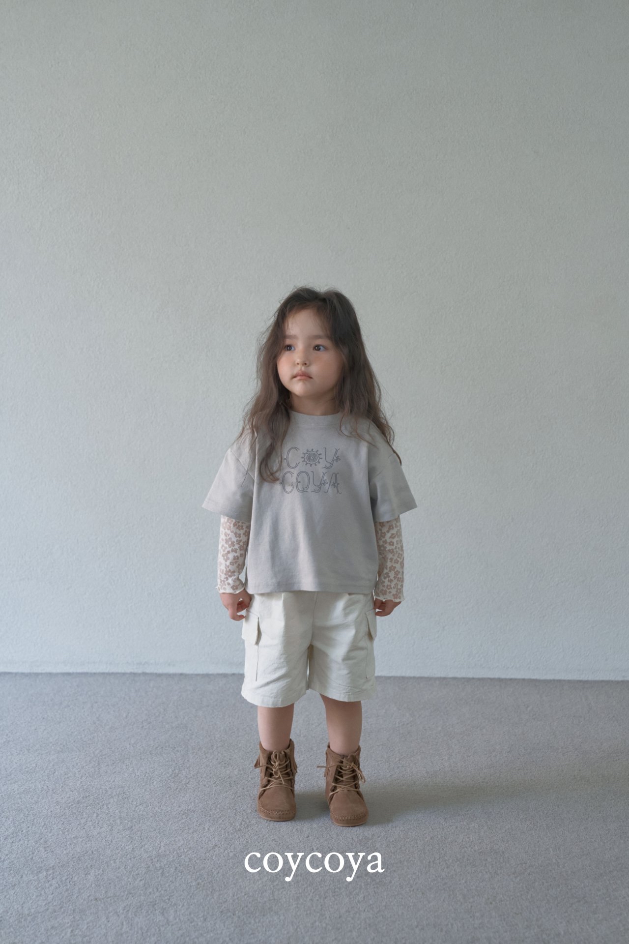 🌸預訂 韓國直送🌸🇰🇷COYCOYA兩色標誌印花寬鬆短袖T恤