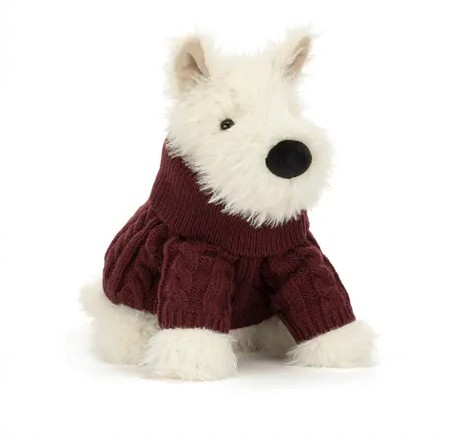 【英國】JellyCat Munro Scottie Dog Winter Jumper