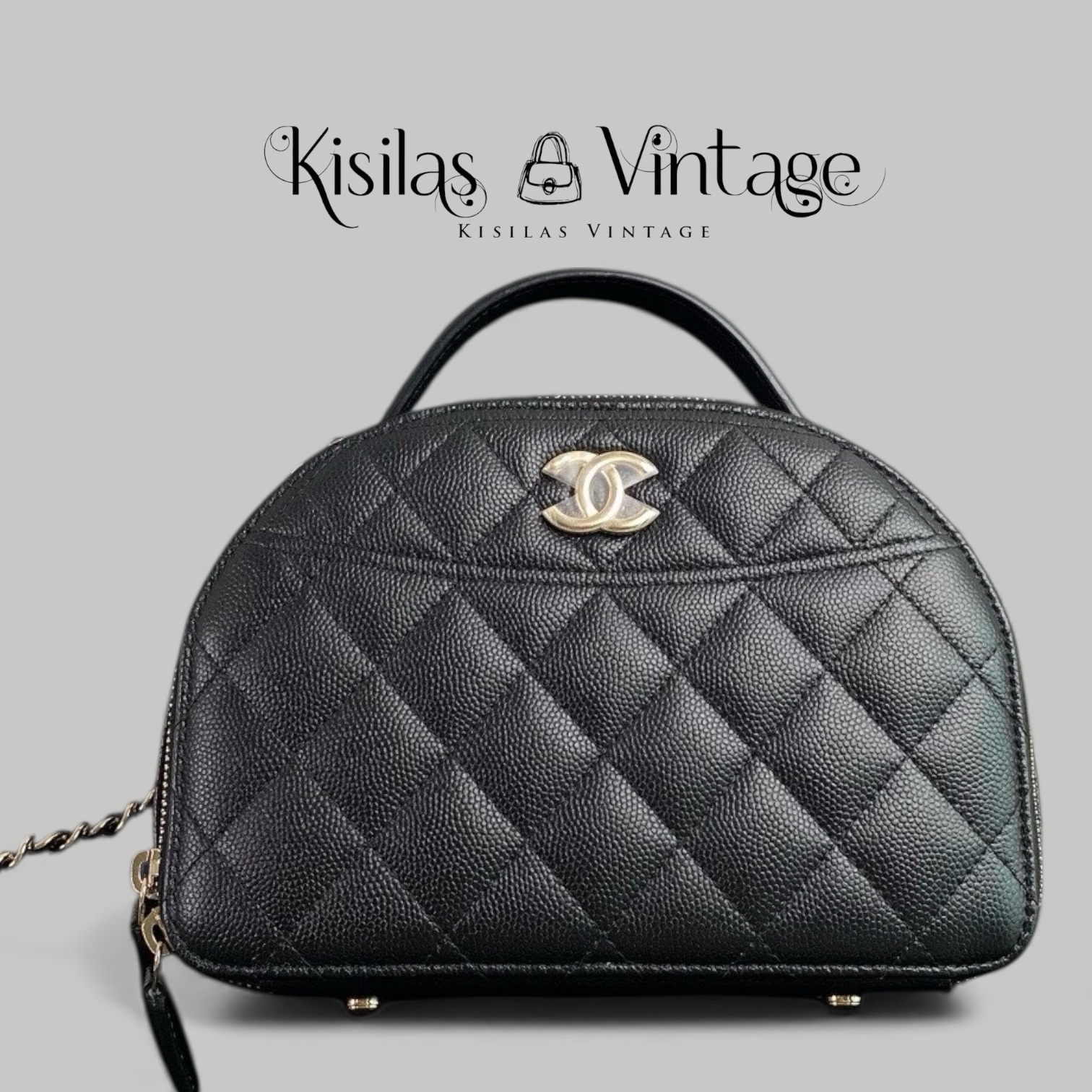 Chanel 25C Caviar Chain bag 牛皮保齡袋