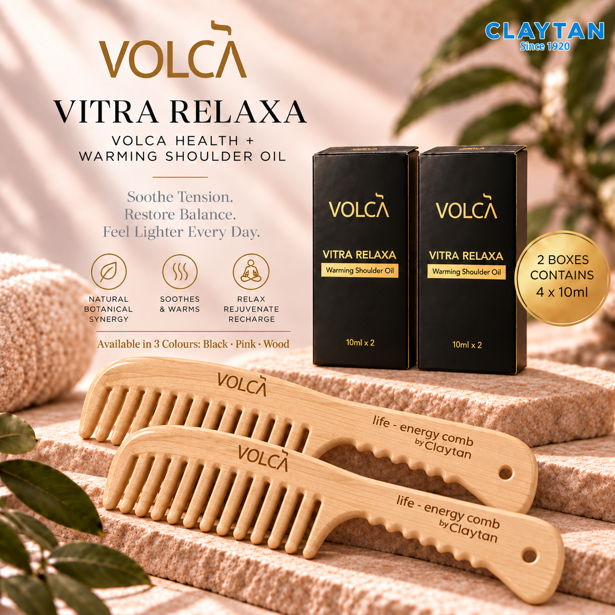 VOLCA Health Set | VOLCA Health + VOLCA Vitra Relaxa (Warming Shoulder Oil)