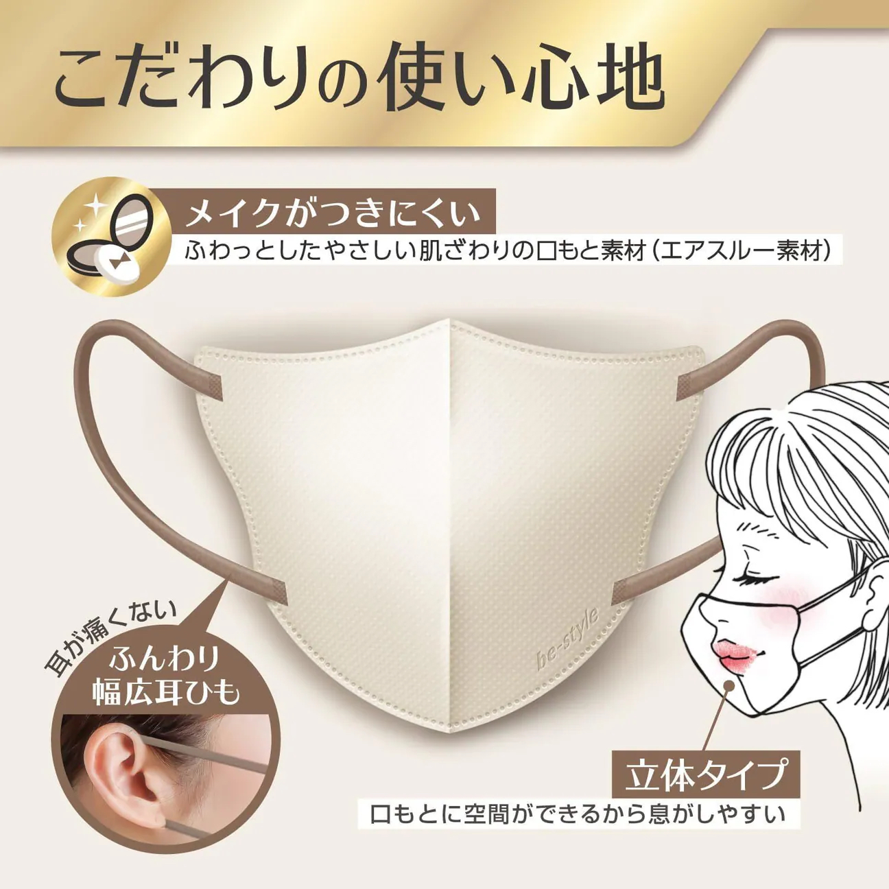 日本 BE-STYLE 雙色口罩 80片 日本Costco 直送