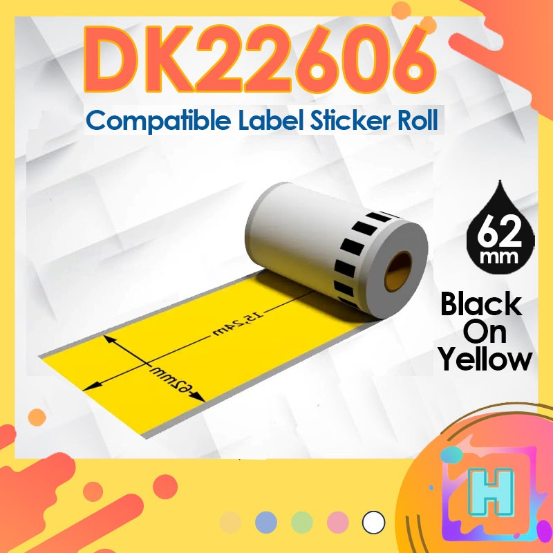 62mm Dk11202 Dk22205 Dk22113 Dk22606 Dk22251 compatible dk roll Label QL800 QL820NWB Sticker 22205 22251 22113 11202