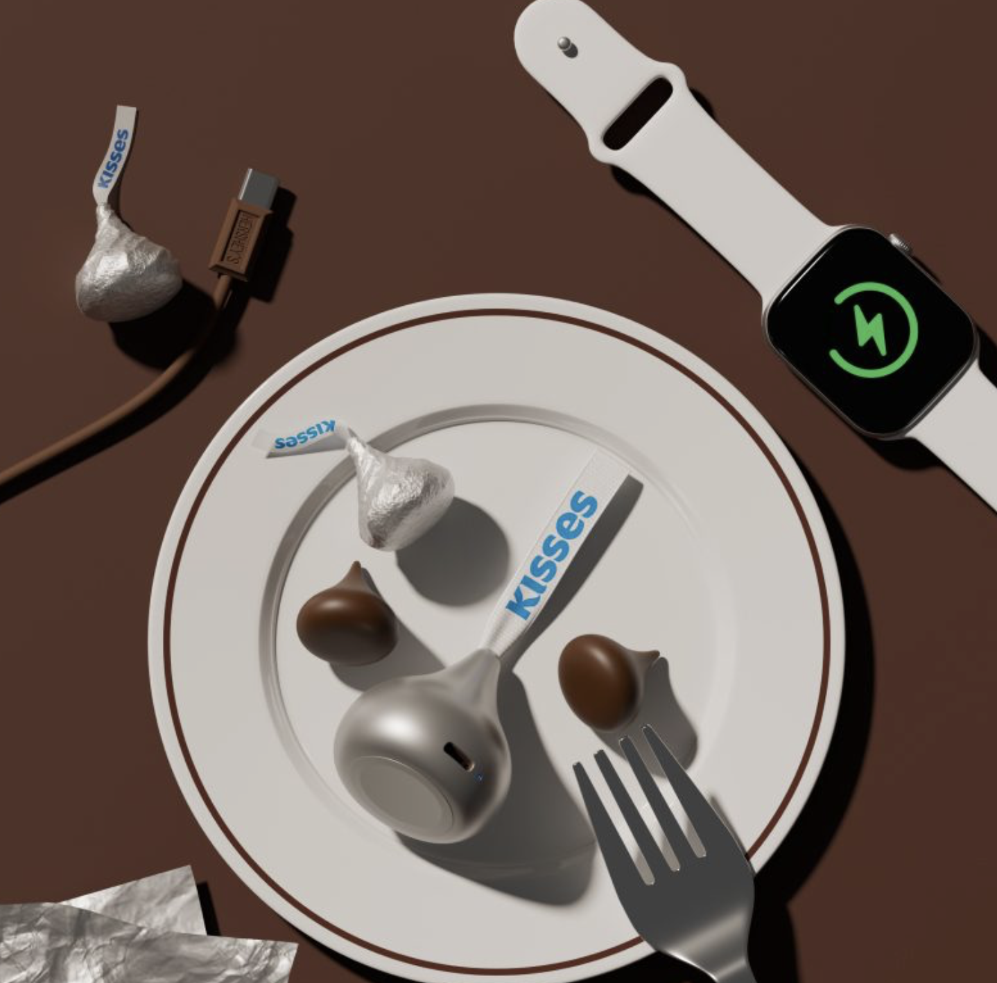 韓國 HERSHEY'S Kisses 經典 水滴朱古力 隨身充電器｜Power Bank 