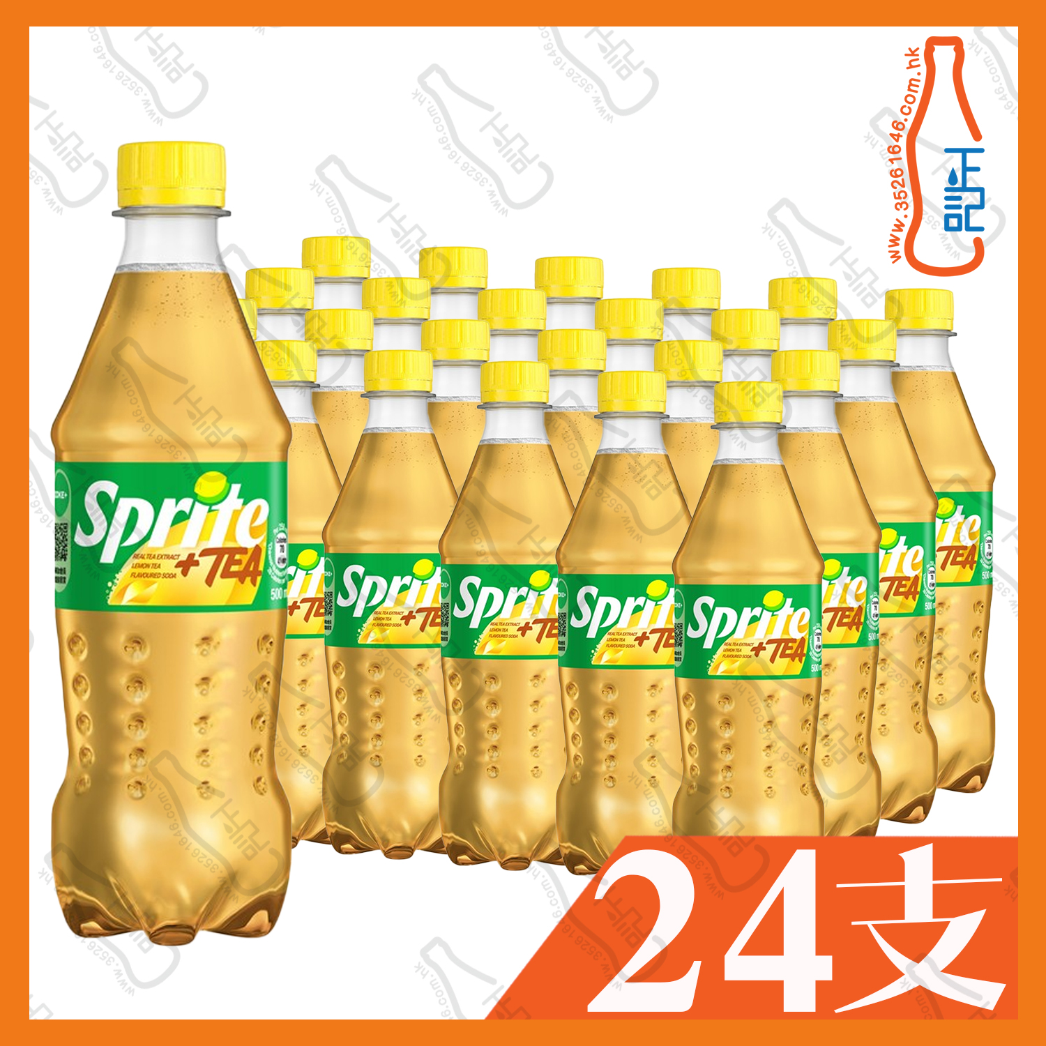 雪碧 檸檬茶味汽水 500ml x24支