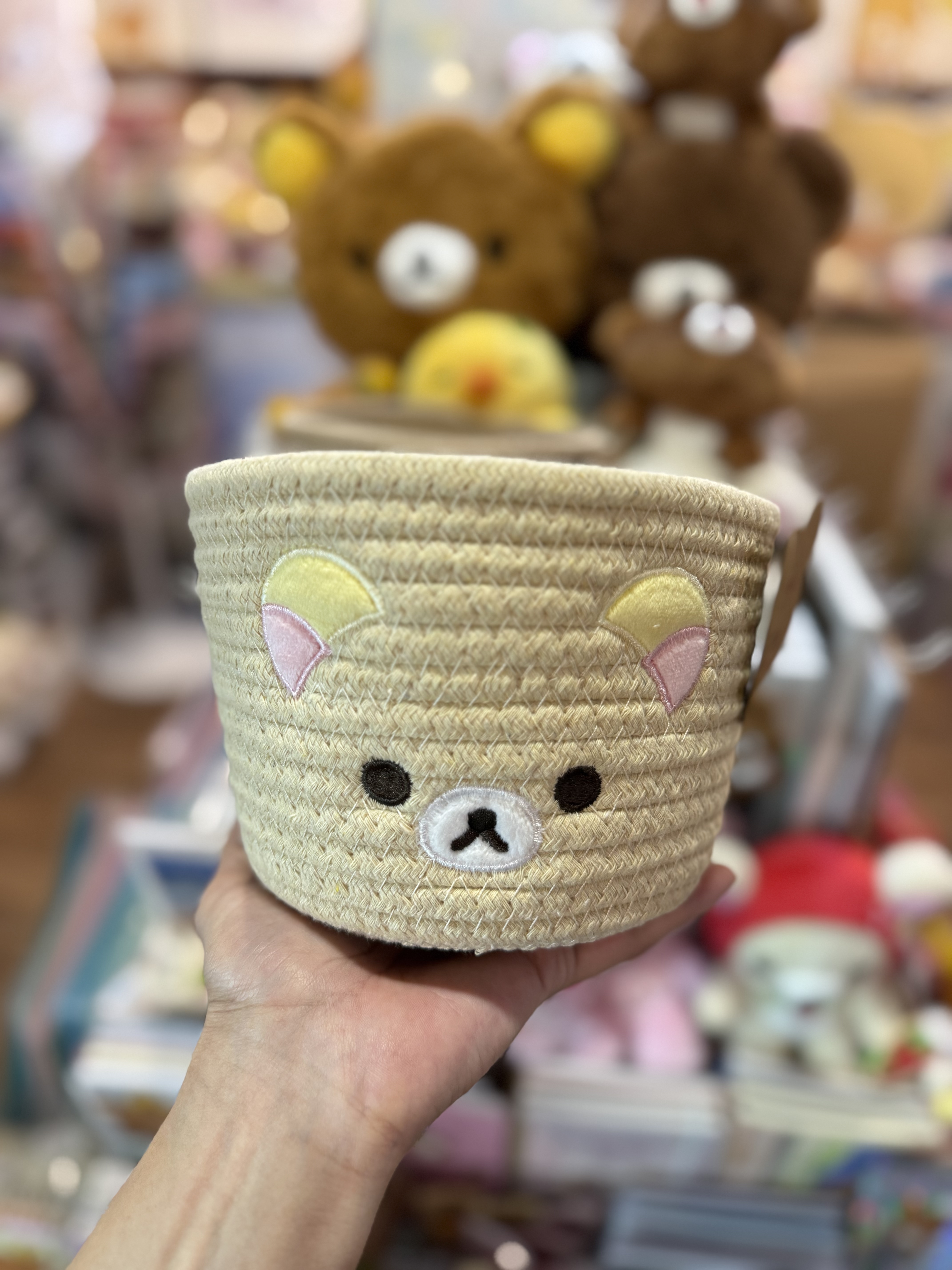 《現貨》全新Rilakkuma 繩織收納籃仔