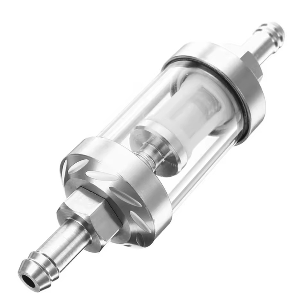 2x 摩托車汽油過濾杯 銀色 UB0252