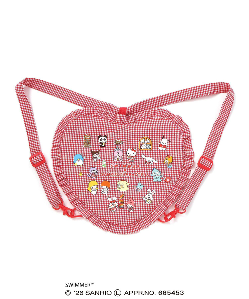 🇯🇵預訂 日本直送🇯🇵Slap Slip x Swimmer x Sanrio系列兩色人物印花荷葉邊愛心背包