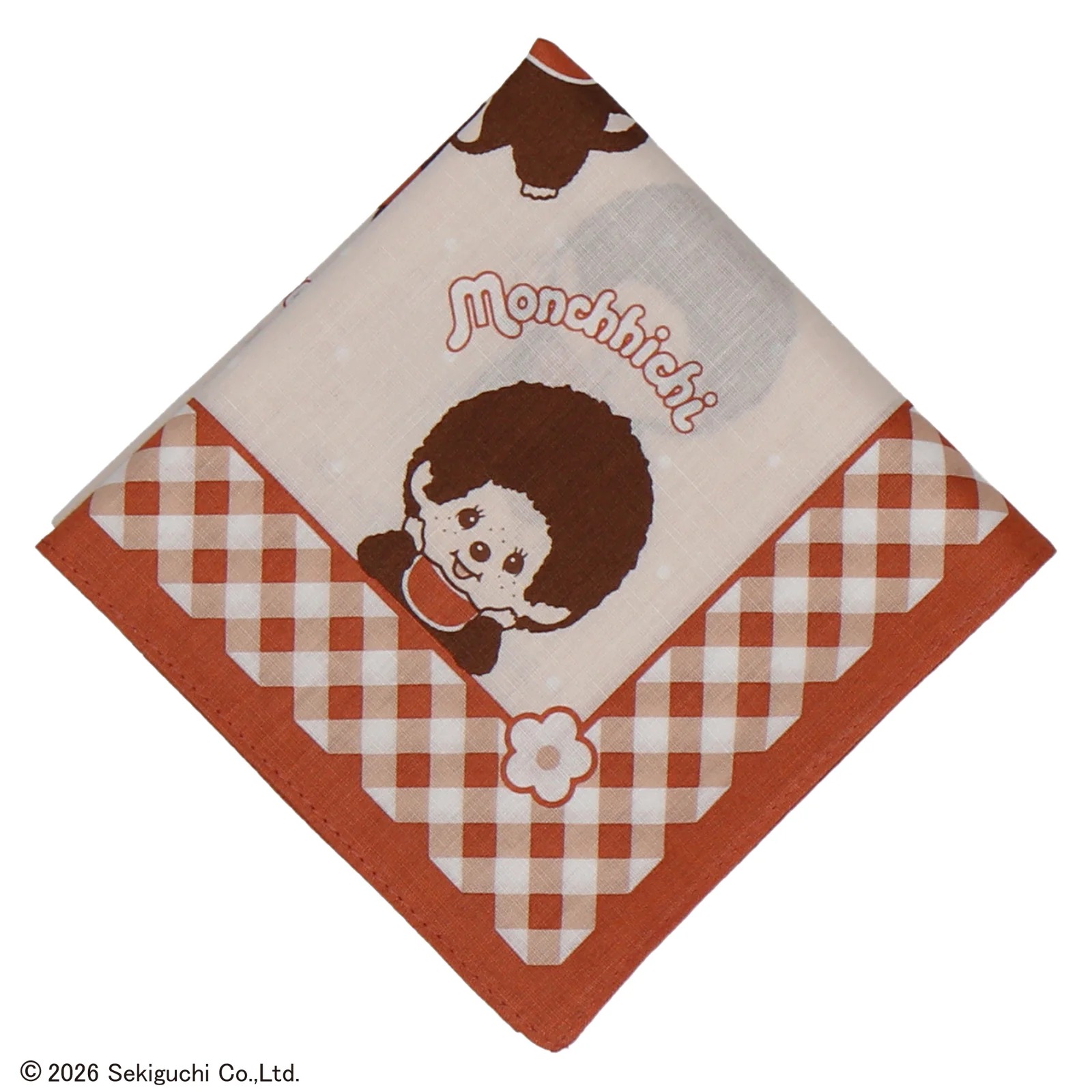 🎀【預訂】Monchhichi-kun & Monchhichi-chan 印花手帕 B