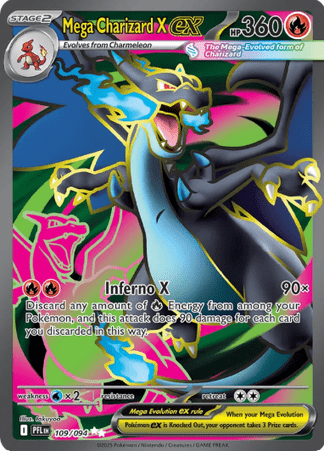 Pokemon TCG  Phantasmal Flames - Mega Charizard X EX-109/094