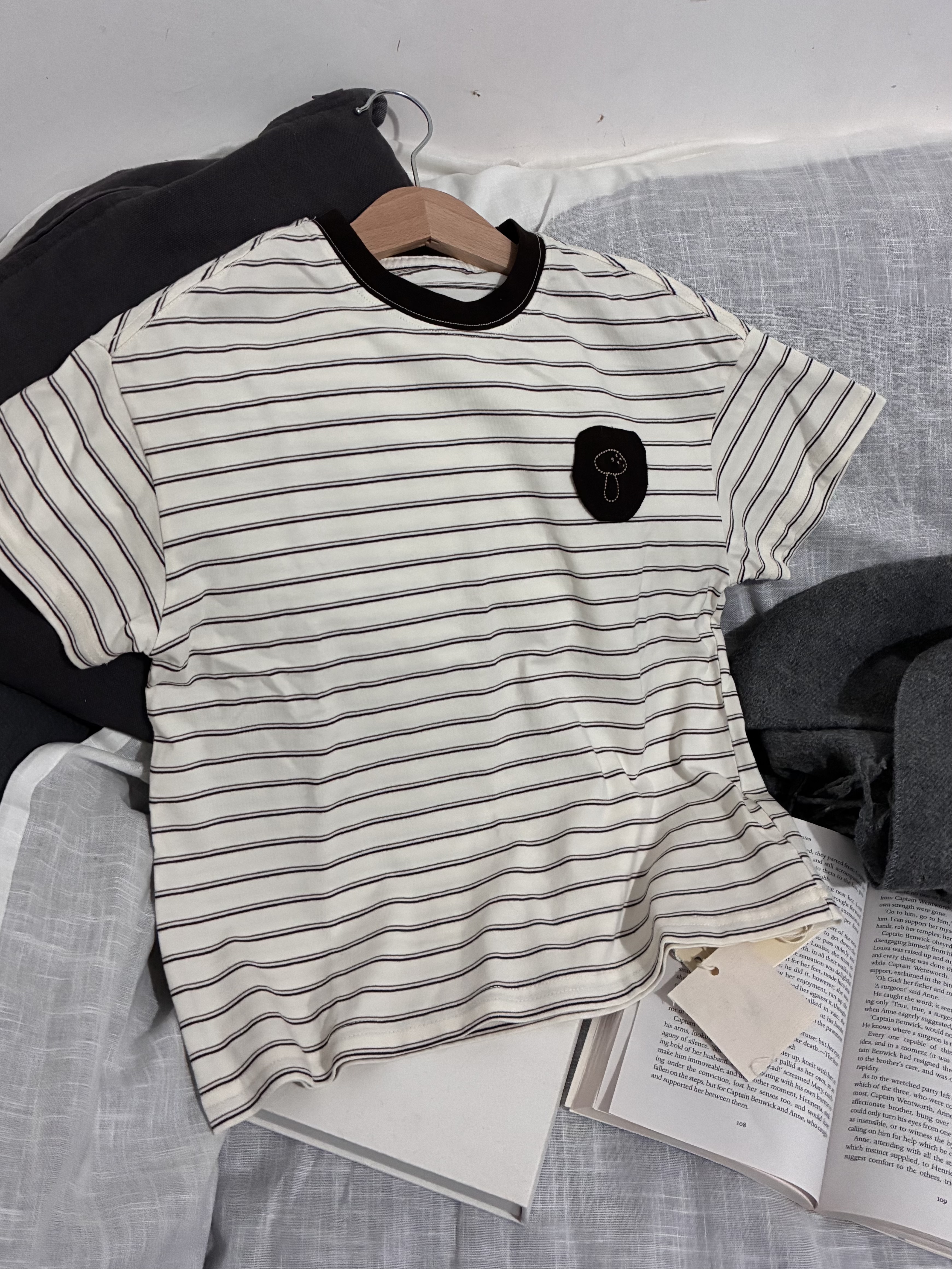 間條蘑菇T恤 SX255020