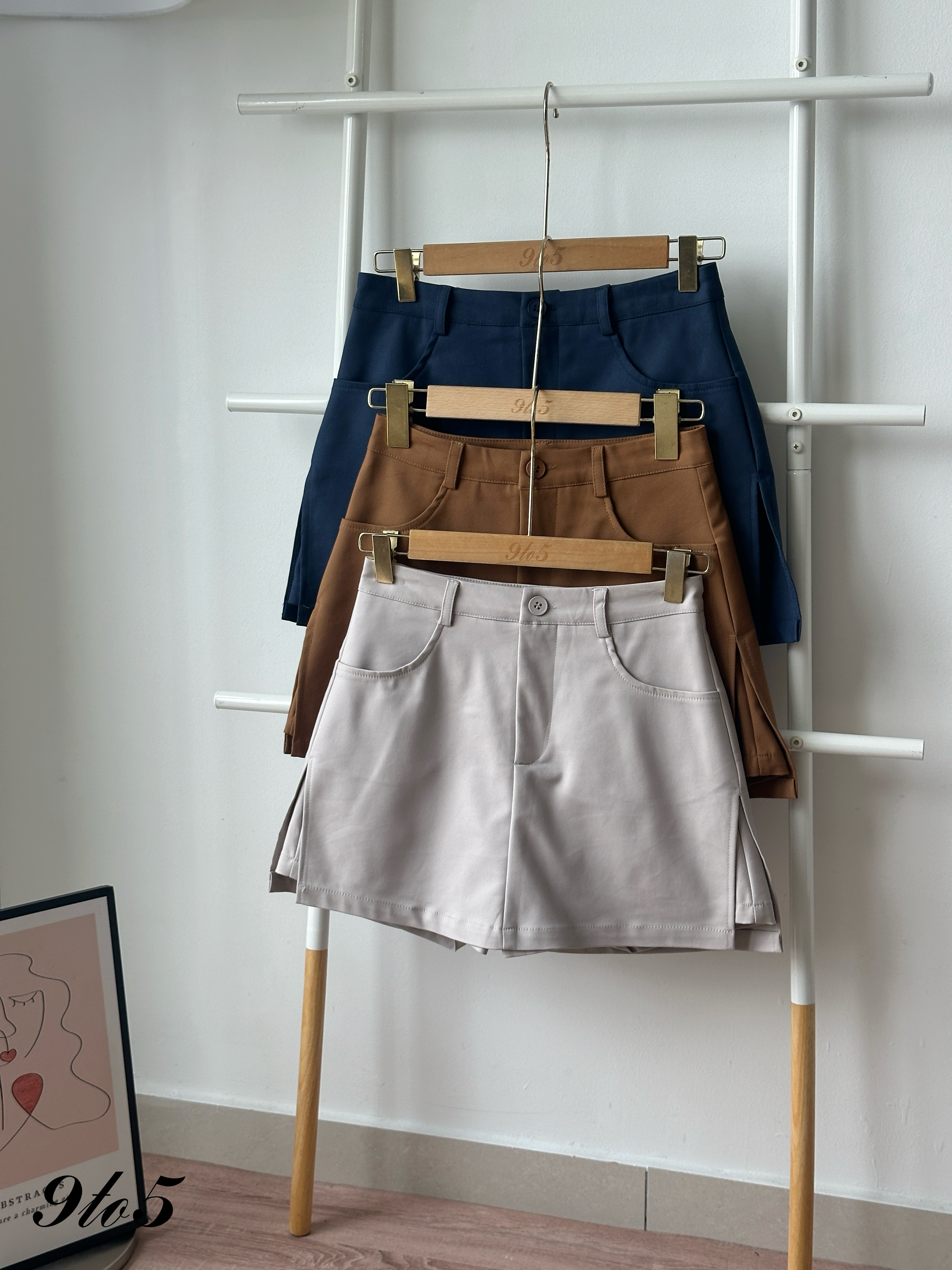 S1973 A Line Short Skort - 3 Colors 