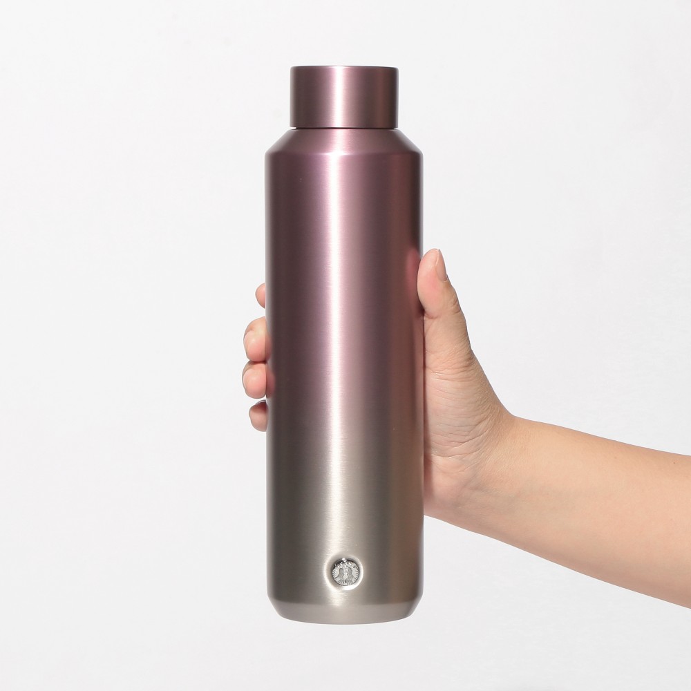 《日本🇯🇵 STARBUCKS 2026 Feel the Breeze 限定系列》粉紅漸層不鏽鋼保溫瓶 591ml