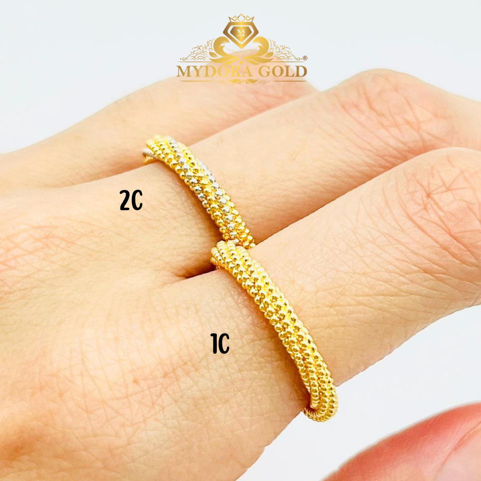 MYDORA Cincin Belah Rotan Pintal Jagung (5G) l EMAS 916/22K