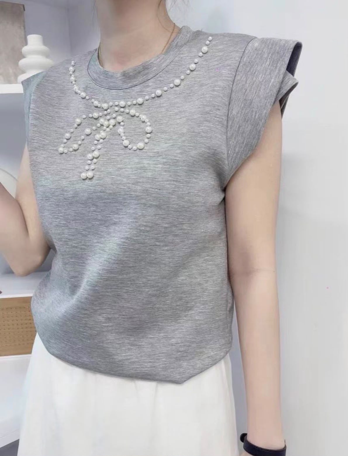 釘珠蝴蝶結top