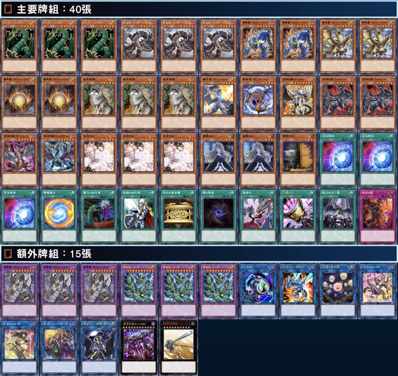 [2026.04環境] 混沌雷龍 牌組
