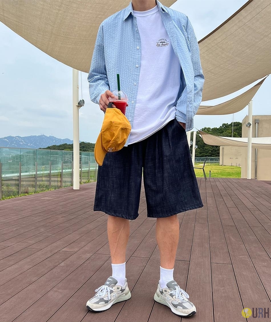 【100%保證韓國直送】Light Seersucker 細緻直紋泡泡紗高透氣寬鬆長袖襯衫 👕 [3 color] RG165919