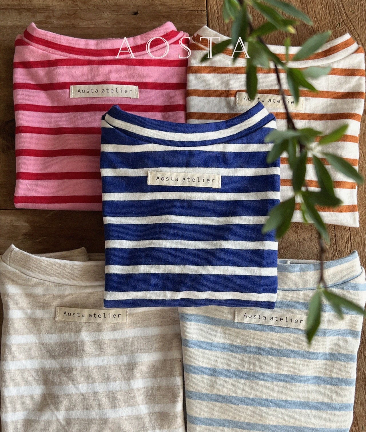 Aosta | stripe T(skyBlue ivory 2XL(100-110)