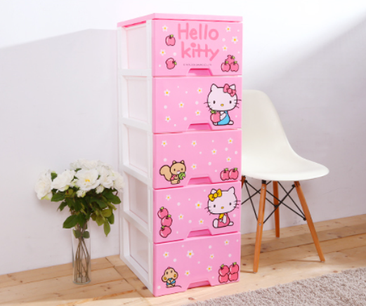 五層木面儲物櫃 HELLO KITTY KT6635A