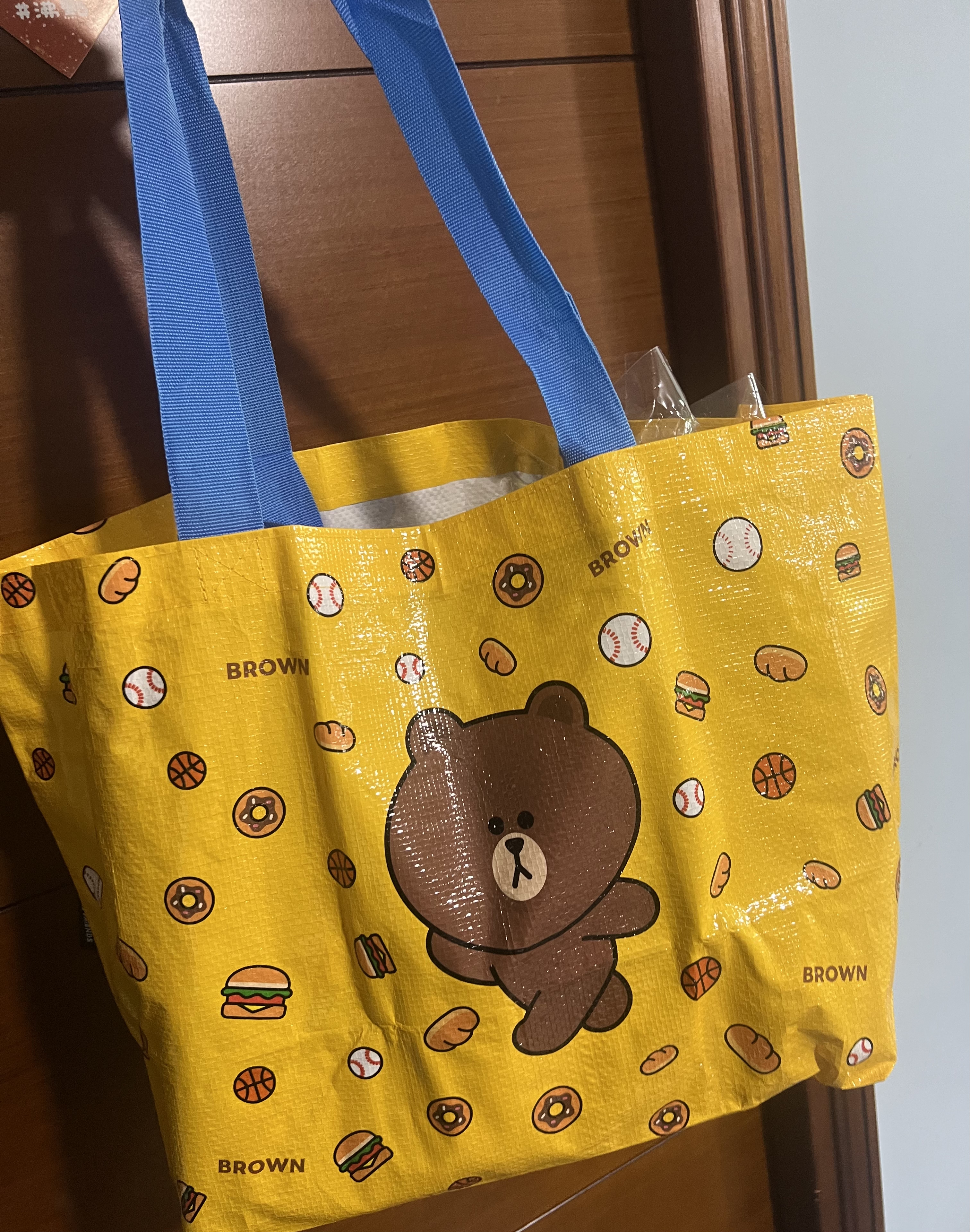 💟現貨💟🇨🇷泰國LINE FRIENDS BROWN 熊大環保袋 