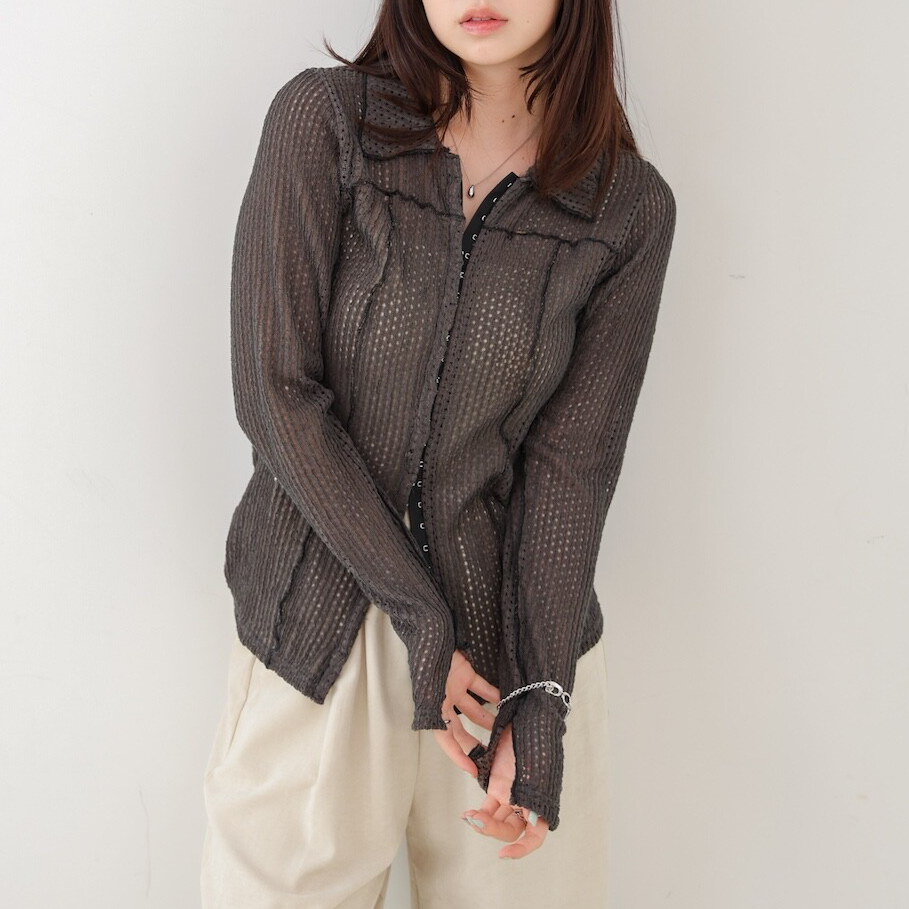 波紋洞洞薄長袖【JT025】