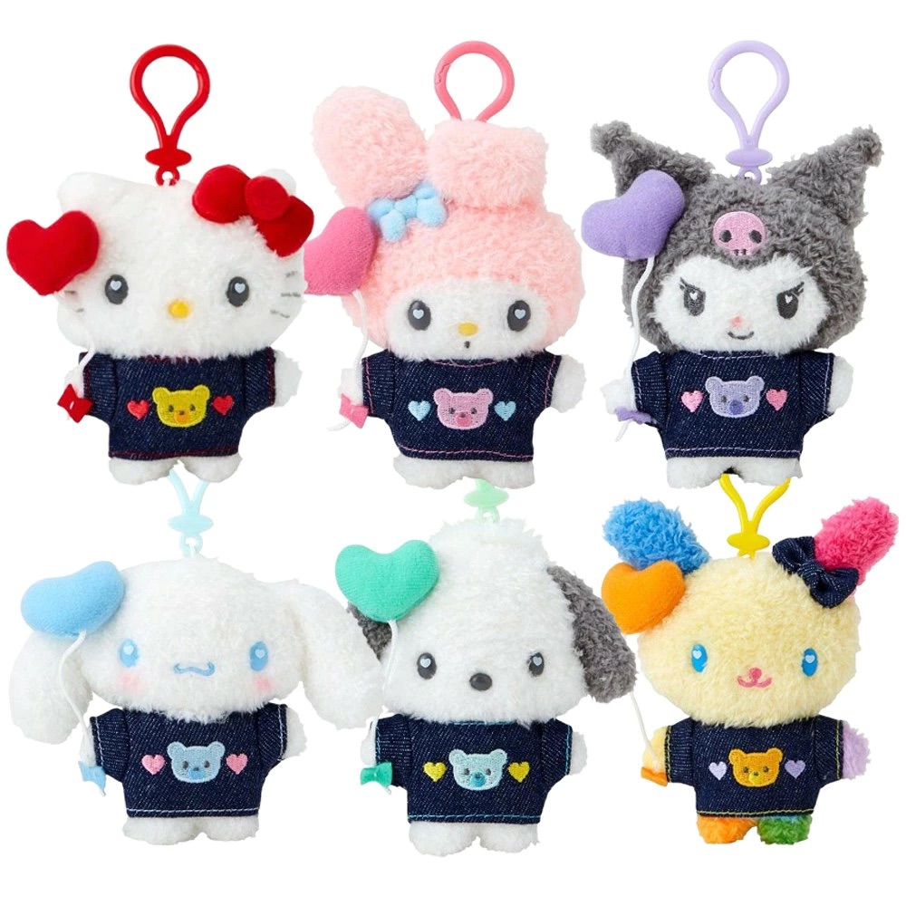 預訂 | 日本版 Sanrio 牛仔布 x 愛心氣球公仔掛件