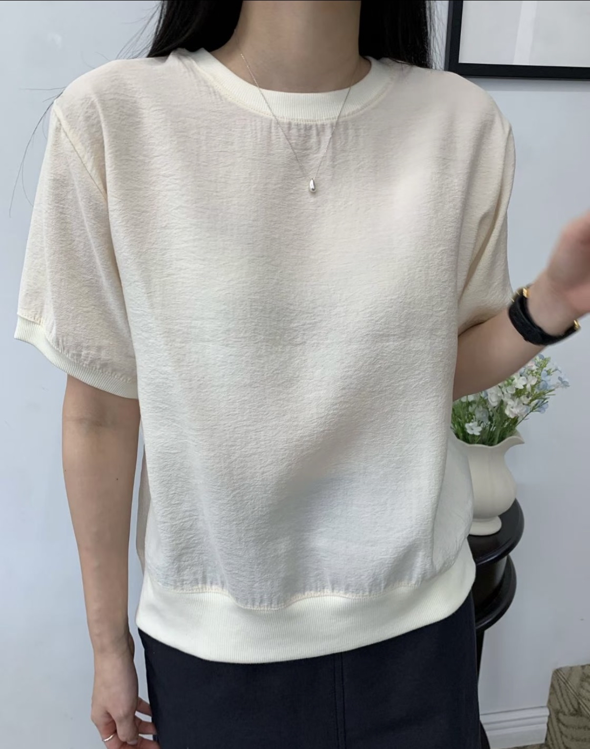 Made in Korea 🇰🇷高質簡約梳織top