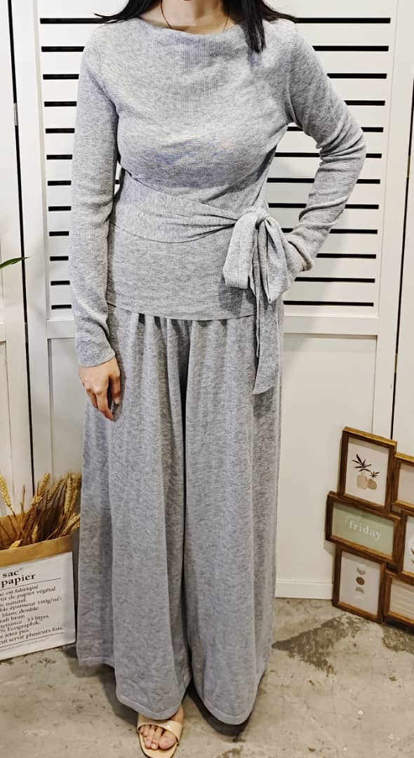 4939 Knitted Set Blouse Long Pant 