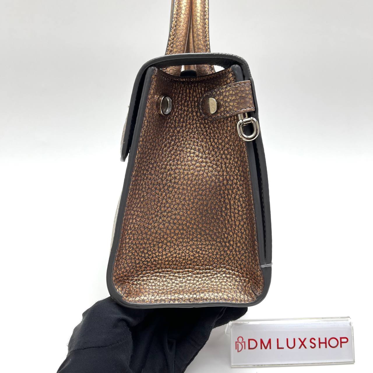 Dior Metallic Copper Mini Diorever Tote Bag