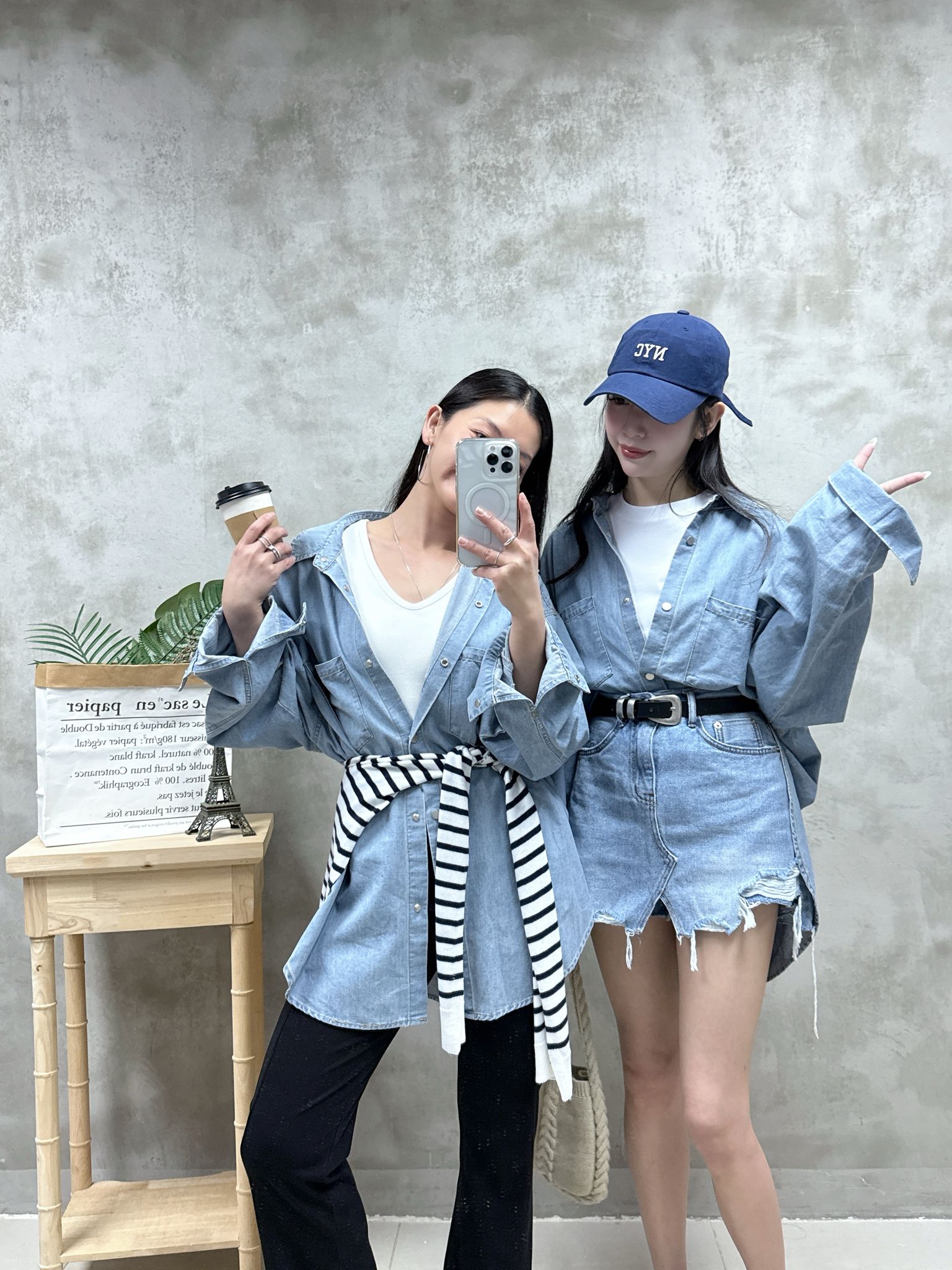 C17 車章軟身牛仔褸