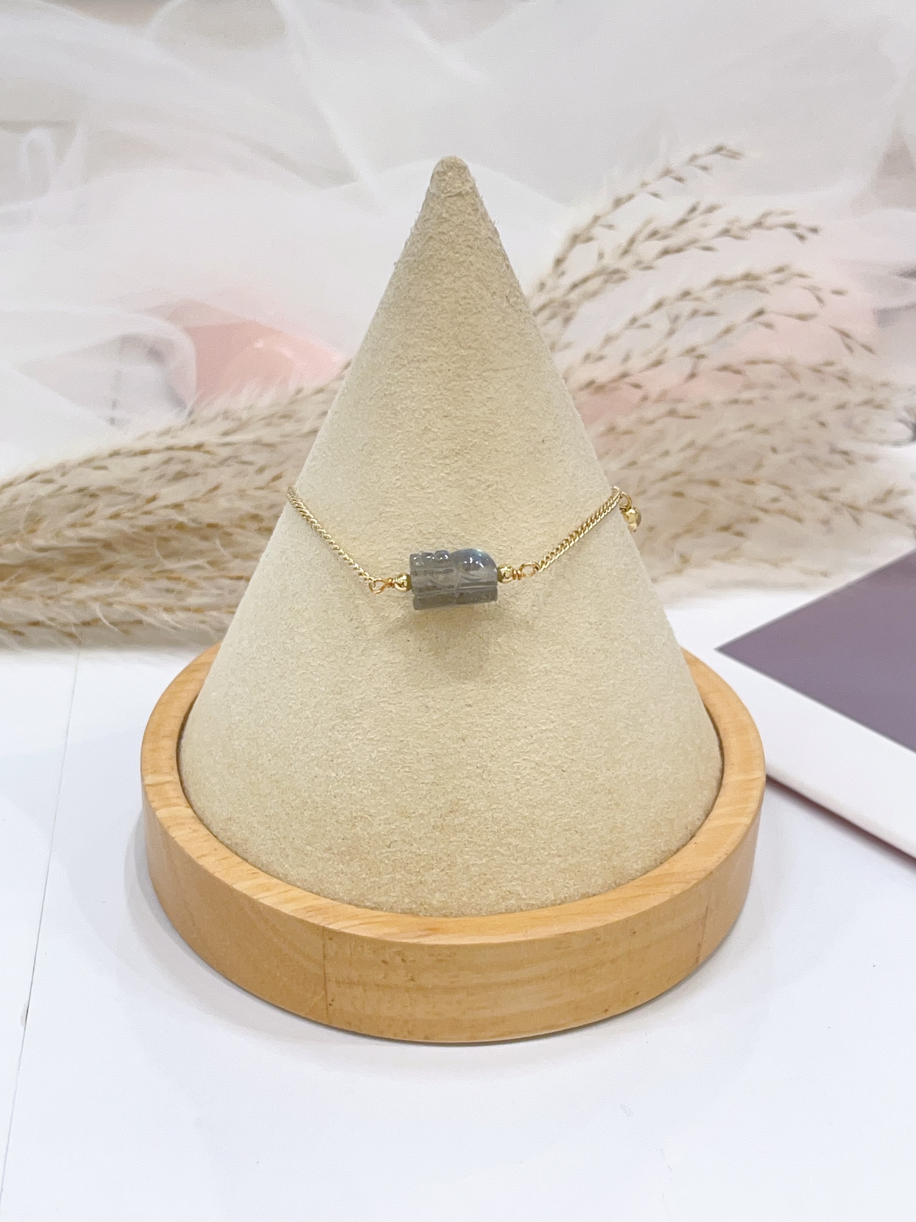 🌙 月光石貔貅手串 Moonstone Pixiu | 7mm