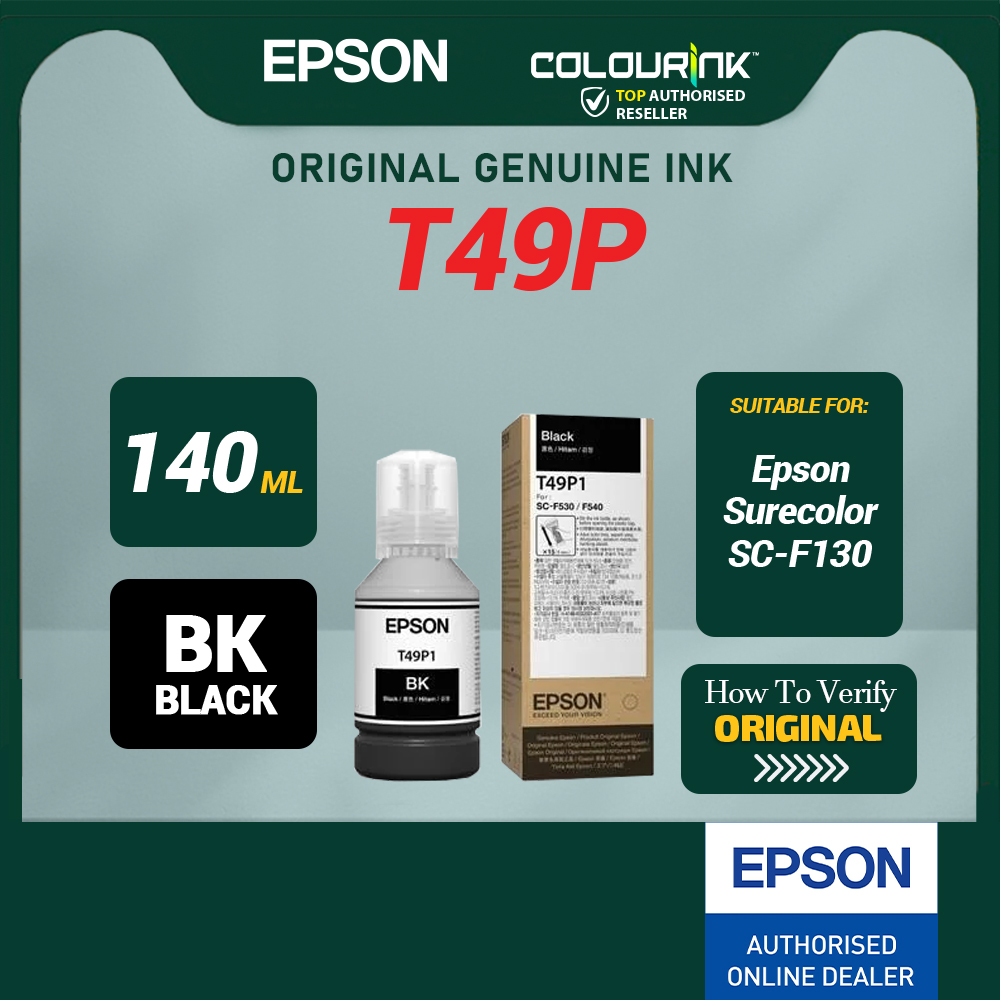 EPSON Original T49P Dye Sublimation Ink for SC-F130 SC-F530 Printer C13T49P100  C13T49P200  C13T49P300  C13T49P400