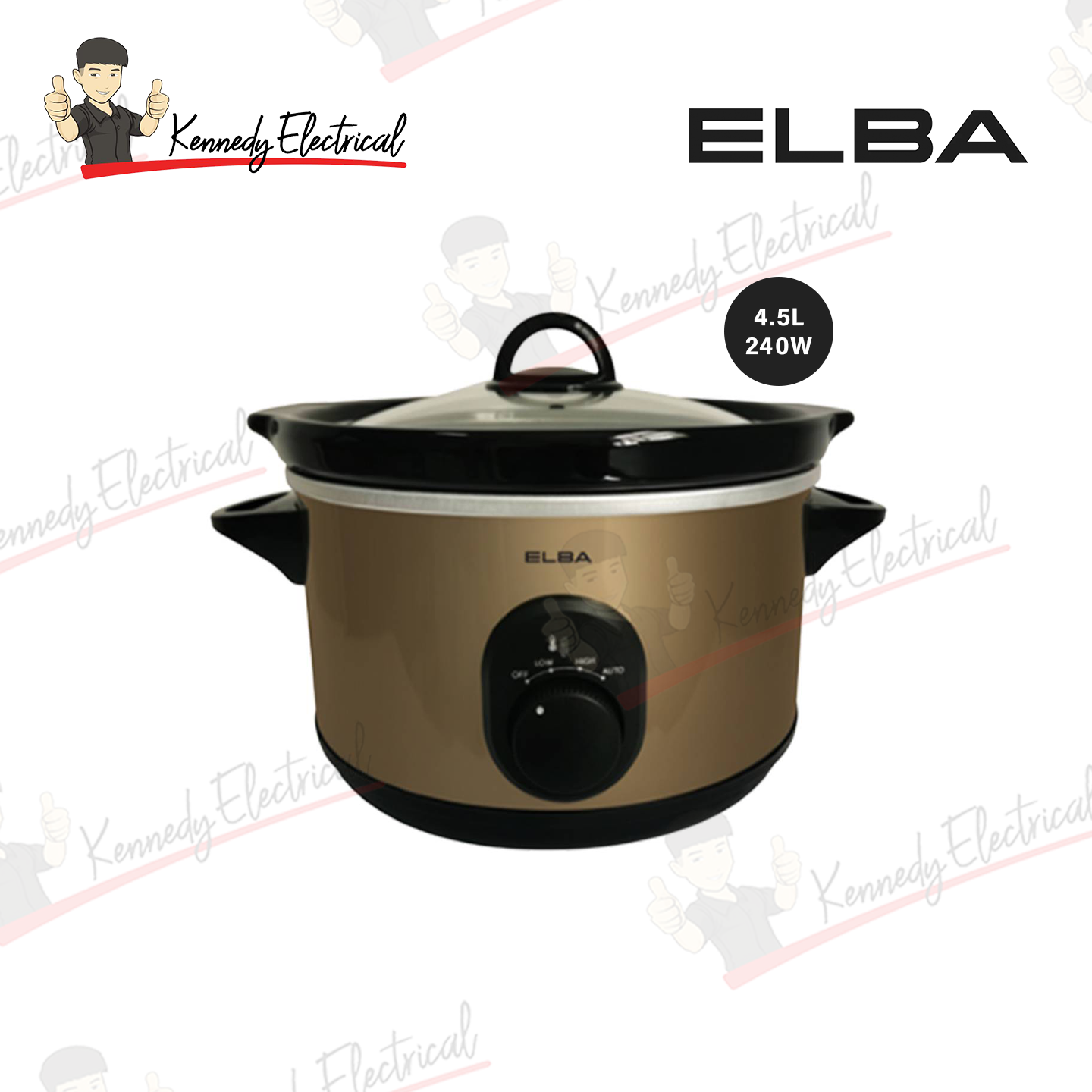 Elba 4.5L Variable Thermostat Slow Cooker ESC-K4568(CP)
