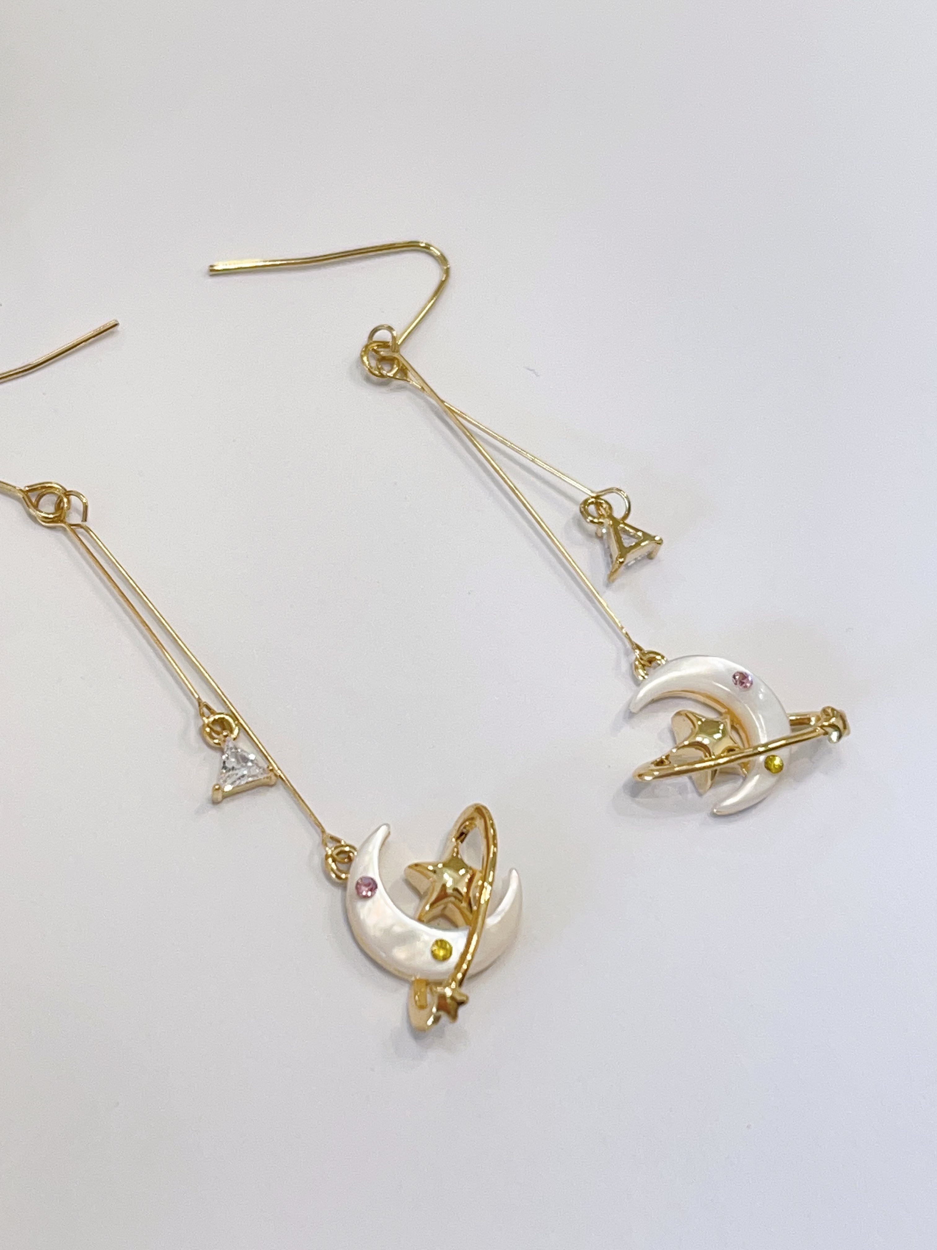 精致星月长流苏耳环🌙