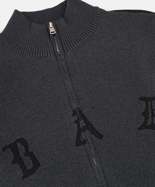 BAD Full-Zip Knit Track Top - Blue Gray