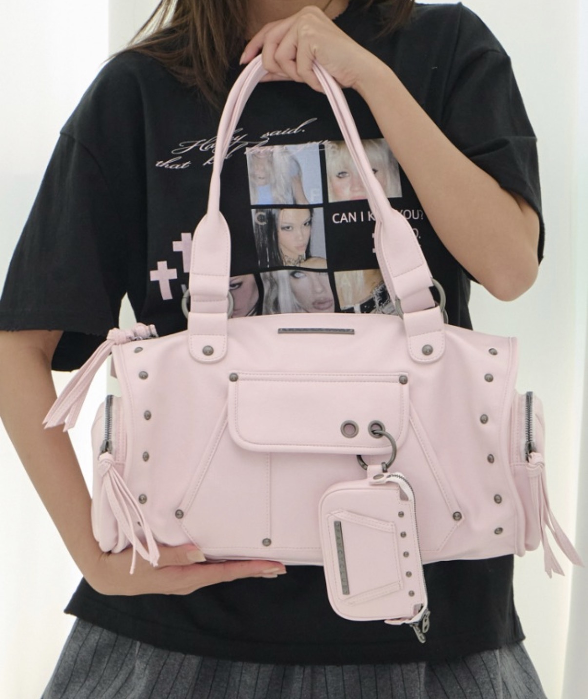 Fancyclub VEIL STUD BAG & WALLET (LIGHT PINK) F26QE981