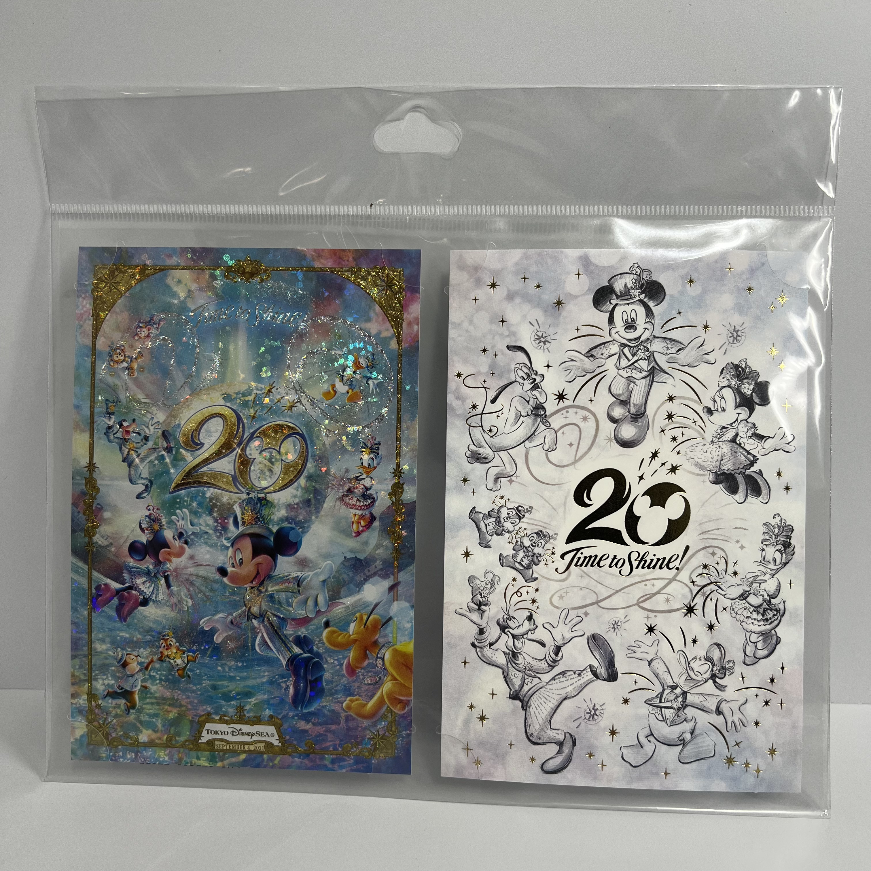 現貨 東迪限定 Sea 20th Mickey and Friends Times to Shine Postcard 