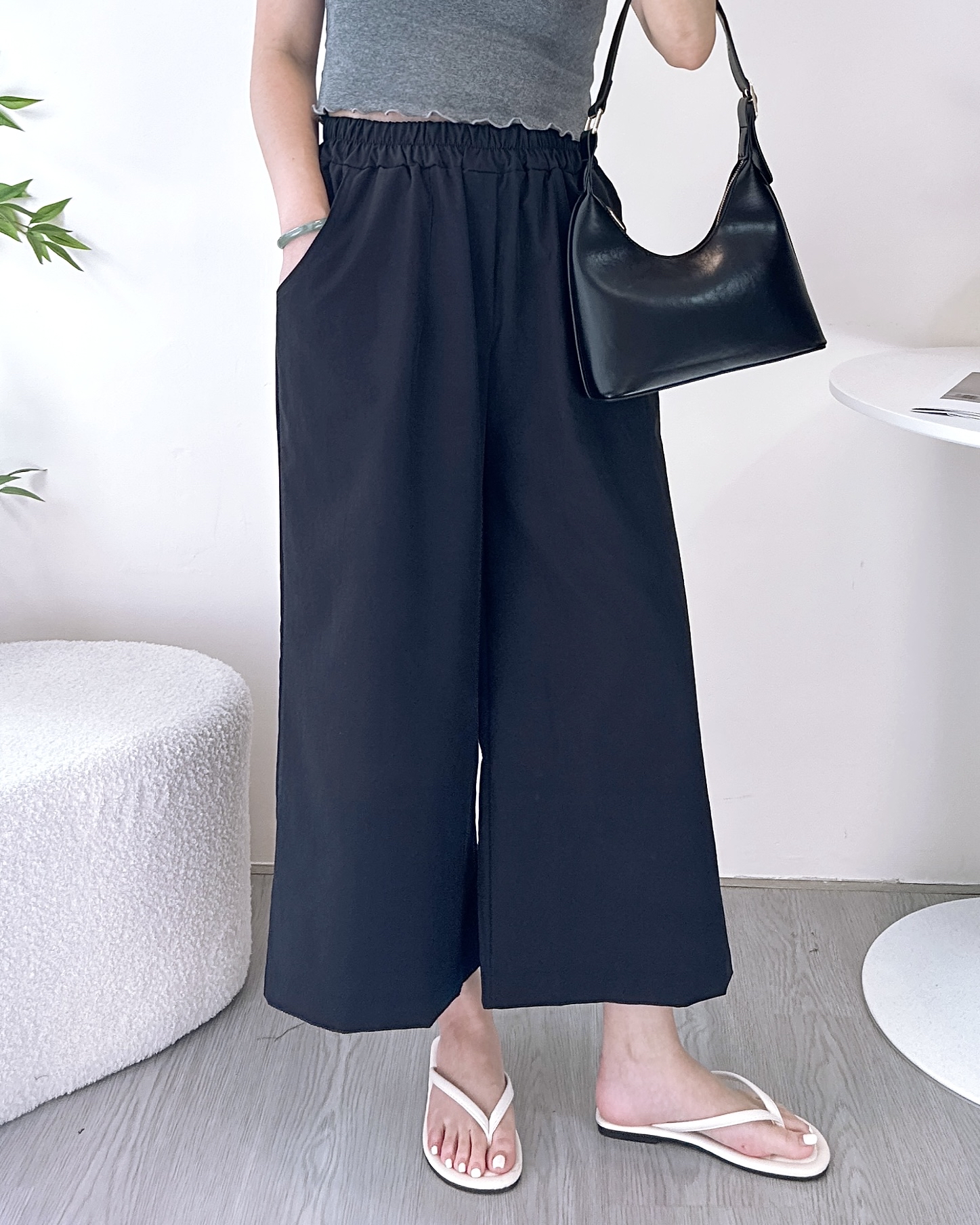 全橡筋腰極輕速乾料闊褲 4色