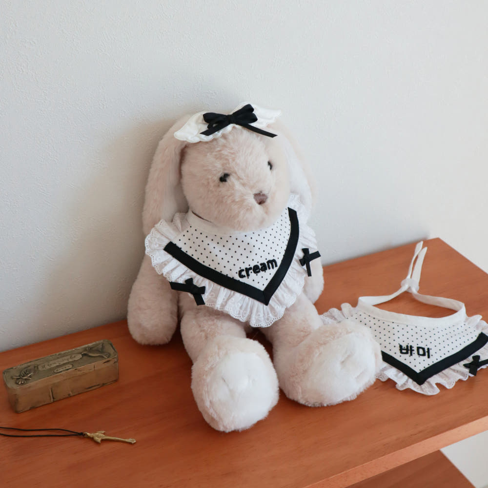 韓國 handmade lovely dot bib💞